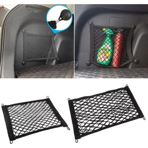 Elastic Truck Net Black Polyester Cargo Organizer Automotive Storage Accessories for Saving Car Interior Space