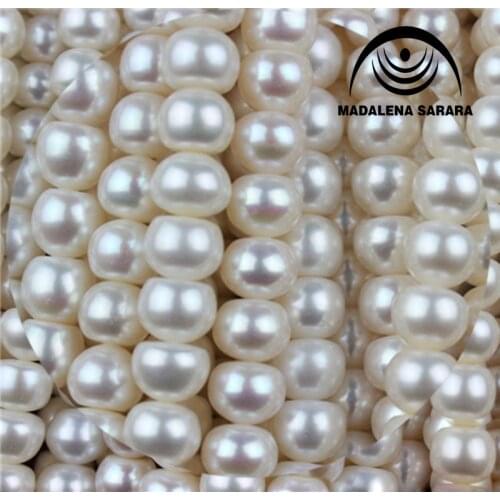MADALENA SARARA AAA 7-8mm 8-9mm 9-10mm Freshwater Pearl Necklace Strand Whotesale Pearl Diy Jewelry Making 18"