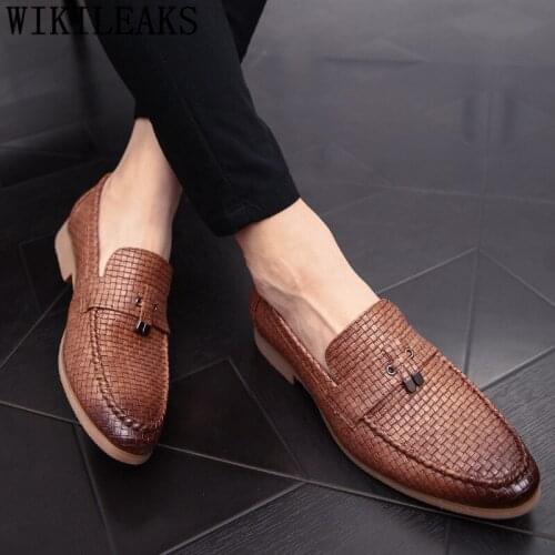 Mens Dress Shoes Loafers Wedding Suit Shoes Men Black Official Shoes For Men Fashion Coiffeur Sepatu Slip On Pria Buty Meskie
