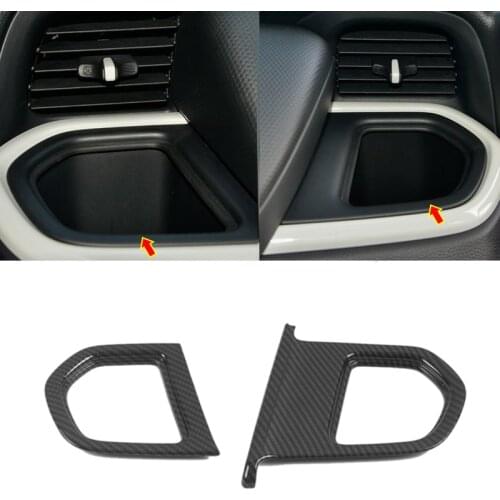 For Honda Fit Jazz 2020 2021 Front Air Vent Cover Trim Sticker Interior Decoration Car Accessories