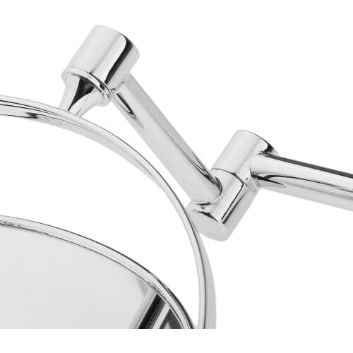 Wall Mounted Makeup Mirror - 5x Magnification 8'' Inches Two-Sided Swivel Extendable Bathroom Mirror, Sliver Color