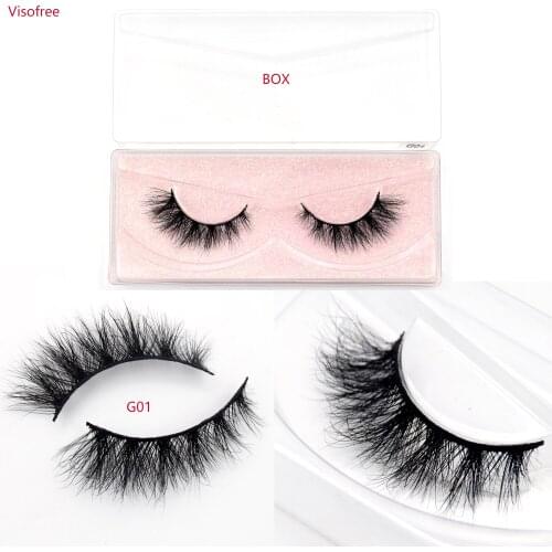 Visofree 3D Mink Eyelashes Handmade Natural Short Lashes Reusable Make Up Mink Lashes Fluffy Eyelashes 100% Cruelty Free Lashes