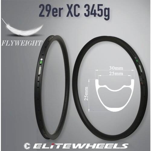 Elite Carbon Mtb Rim XC AM DH Bicycle Rim 29er Mtb Hookless Asymmetric27 33 36 40 50mm Width 29mm Depth Ems Free Shipping