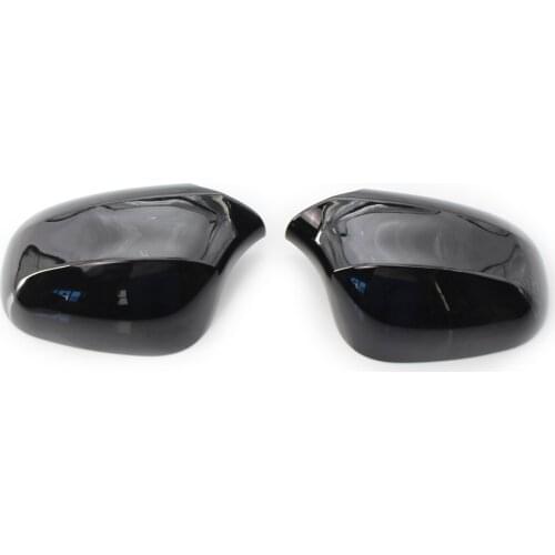 Pair For BMW 3 Series E90 09-11 Side Rearview Mirror Cover Gloss Black