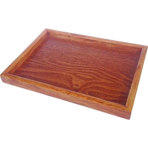 Primitive Wood Serving Tray SPA Tea Food Server Dishes Platter Wooden Plate -S