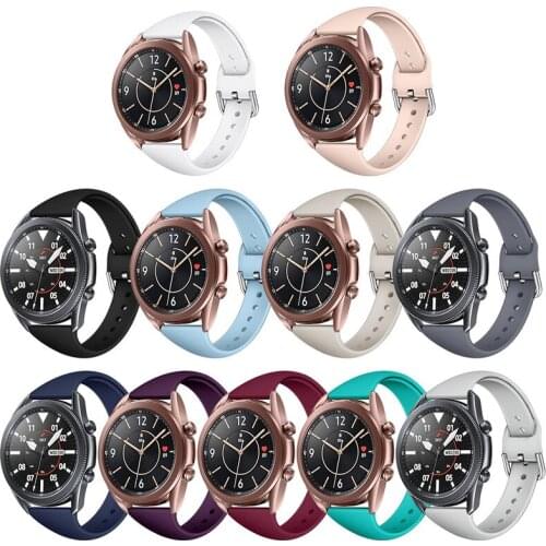 Sport Silicone 22mm Watchband Strap for Samsung Galaxy Watch 3 41mm 45mm Smart Wristbands For Huami Amazfit GTS Bracelet Strap