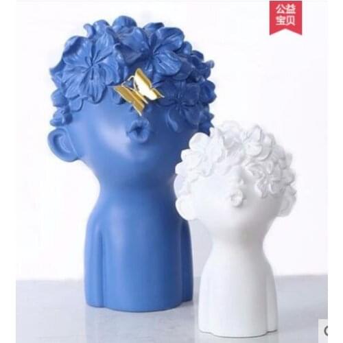 NORDIC CREATIVE BOY GIRL BUTTERFLY RESIN CRAFTS ORNAMENTS ABSTRACT MODERN HOME DECORATION CHILDRENS ROOM MINIATURE FIGURINES