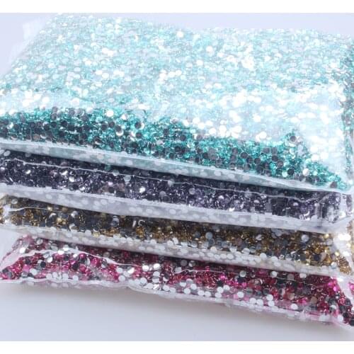 Resin Rhinestones 100000pcs 2mm Flatback Normal Colors Many Colors Choose Round Glue On Diamonds DIY Nails Art Decorations