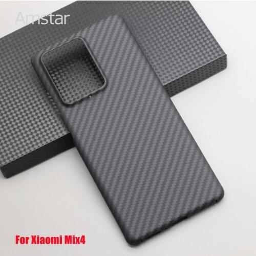 Amstar High-end Pure Carbon Fiber Protective Case for Xiaomi MIX4 Ultra-thin Business Luxury Aramid Fiber Xiaomi MIX4 Case Cover