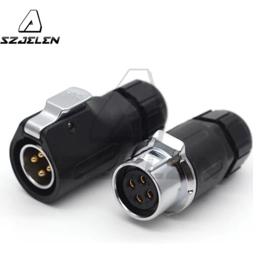 XHP20 4pin Connector Waterproof IP67 Cable to Cable Quick Plug Connector Electric Circular Conector