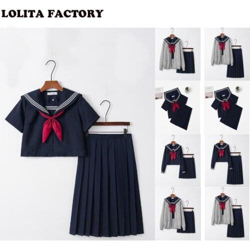 Japanese JK uniforms orthodox high-quality wind Navy sailor suit class service uniforms school uniforms female college wind suit