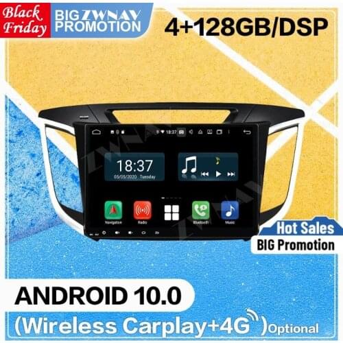 128GB Carplay Android 10 screen Player for Hyundai ix25 2014 2015 2016 2017 2018 GPS Navi wifi Auto Radio Audio Stereo Head unit