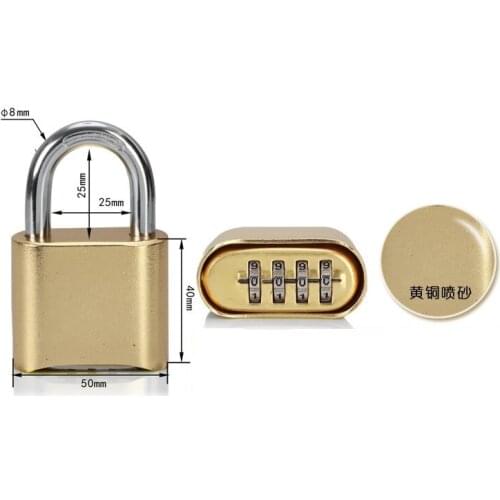 4 Digit Anti-saw tamper, brass lock, padlock closet door warehouse