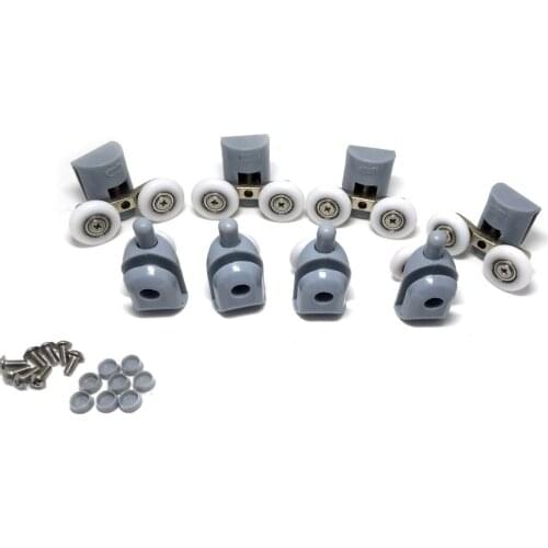 8x Top & Bottom Shower Door ROLLERS / Runners / Pulleys / Wheels Replacement Parts 23mm diameter