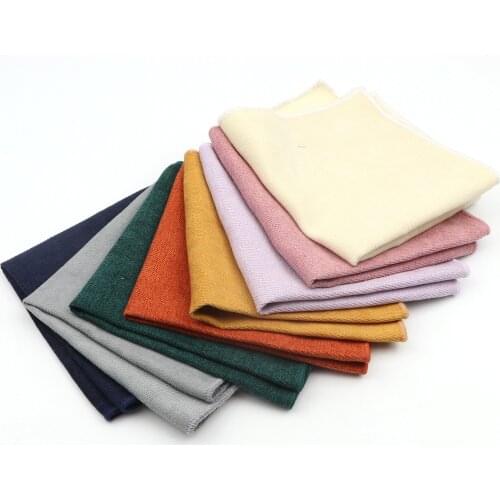 Velvet Soft Handkerchief Scarves Vintage Ductile Hankies Mens Design Pocket Square Handkerchiefs 22*22cm