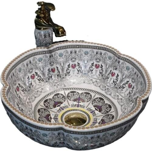 White Ceramic Vessel Sink Wash Basin For Bathroom Bar Hotel