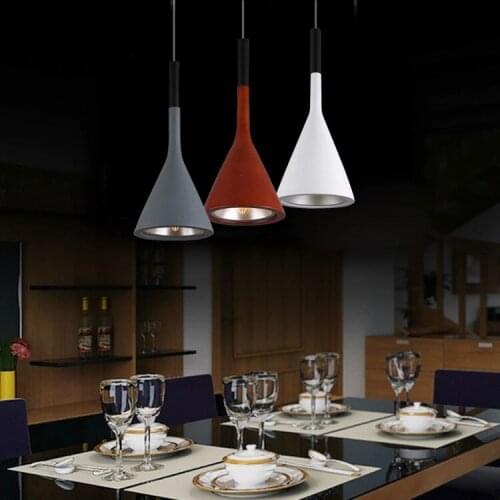 Free shipping Kitchen single aluminum pendant lights Nordic Simple Bar lamp loft industrial light dining room indoor lighting