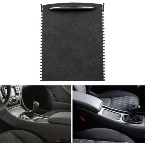 Black Car Center Console Sliding Shutters Cup Holder Roller Blind Cover Interior Parts For Mercedes Benz C-Class W203 2000-2007