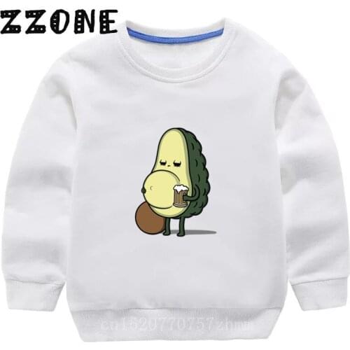 Childrens Hoodies Kids Cute Avocado Cartoon Sweatshirts Toddler Baby Cotton Pullover Tops Girls Boys Autumn Clothes,KYT5352