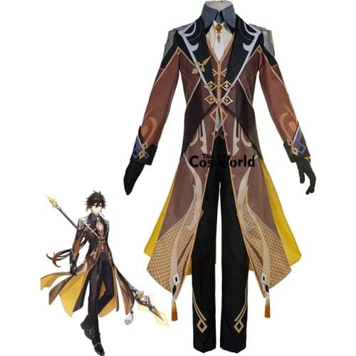 Genshin Impact Zhongli Uniform Outfit Games Customize Cosplay Costumes