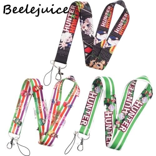 HUNTER×HUNTER Keychain Lanyards Id Badge Holder ID Card Pass Gym Mobile Phone Badge Holder Key Strap Webbings Ribbons