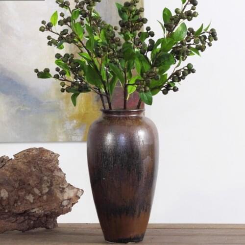 Artificial Realistic Frosted Blueberry Fruit Plant Wedding Home Floral Decor