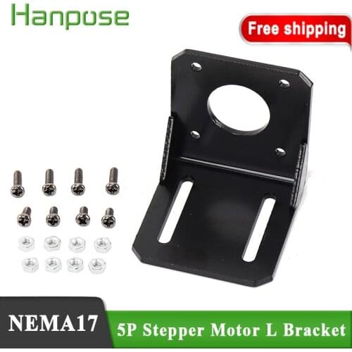 5PCS Nema17 stepper motor L bracket for 42 stepper motor with screws Support Motor Fixed Base Metal