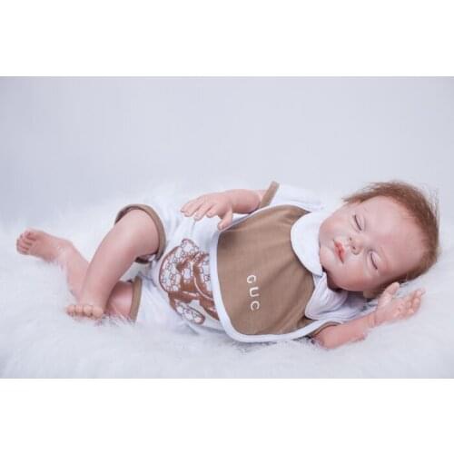 Sudoll About 20" Reborn Soft Silicone Vinyl Doll Handmade Lifelike Newborn Doll Cute BB Doll gift