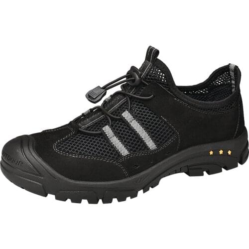 Fashion Outdoor Mountaineer Mesh Breathable Upstream Beach Shoes Non-slip Wear-resistant Water Shoes Sneakers Mens Aqua Shoes