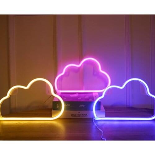Moon clouds Styles Neon Light Lightning LED Wall Lights Battery & USB Powered Party Wedding Home Decor Kids Room Night Lights