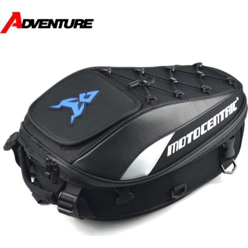 MOTOCENTRIC Motorcycle Bag Carbon Fiber Waterproof Reflective Rear Seat Bag Motorcycle Equipment Rainproof Saddle Bag Backpack