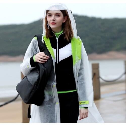 Mens Long Rain Coats Waterproof With Hood Summer Transparente Rain Coat Whole Body Fashion Veste Pluie Woman Jacket BE50rc