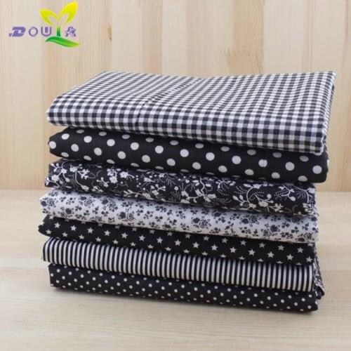 Black cloth set width 150CM DIY manual quilting fabrics 50X50CM
