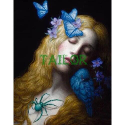 Full square Cuadros haft diamentowy 5D diamond painting kit set Cross stitch Cartoons bird art butterfly flower spider animal