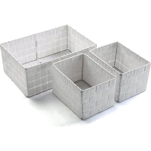 Basket set Textile (3 Pieces) (21 x 12,5 x 31 cm)