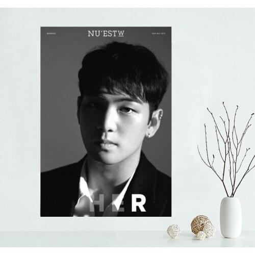 Custom Canvas Wall Decor KPOP NUEST Baekho Poster Cloth Fabric Posters And Prints Home Painting 40x60cm,50x75cm,60x90cm