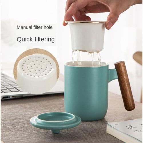 Novelty Coffee Mug Creative Ceramic Porcelain Tea Cup With Infusers And Lid