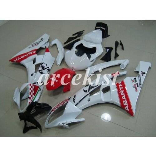 New ABS Injection Mold Motorcycle Fairings Kit Fairing set Fit For Yamaha YZF 600 R6 06 07 YZF-R6 2006 2007 Cool Red White