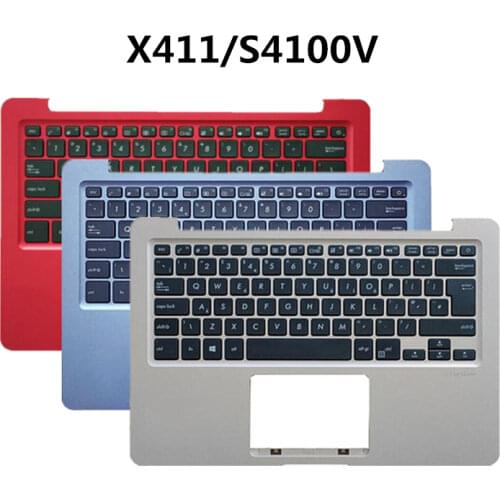 Laptop US w/o backlight Keyboard upper Cover case for Asus Vivobook S14 S410U S410UA S4200U S4100V S4000V X411V X411UQ gold/gray