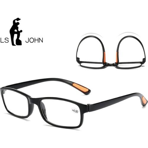 LS JOHN Ultra-light Foldable Reading Glasses Brand Women&Men Anti-drop Reading Magnifying Presbyopic Glasses oculos gafas