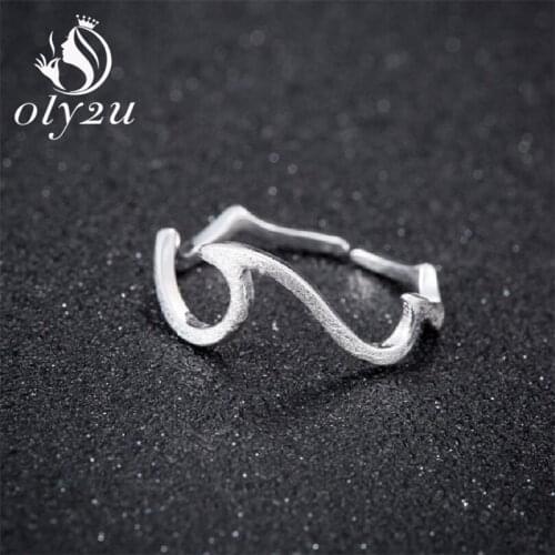 Oly2u Beach Wave Ring Wire Wrap Surf Rings for Women Everyday Jewelry Beach Lovers Ring Jewelry Birthday Party Gift dropshipping