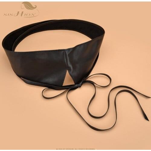 SISHION Ladies Women Wide Belt Lace-up Cummerbunds QY0317 Decoration For Women Belts Dresses Clothing Accessories Waistband
