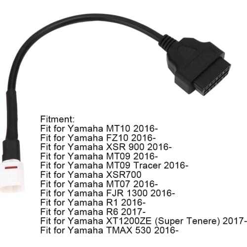 Professional 4 Pin to OBD2 Fault Code Reader Motorcycle Scanner Diagnostic Cable Fit for Yamaha