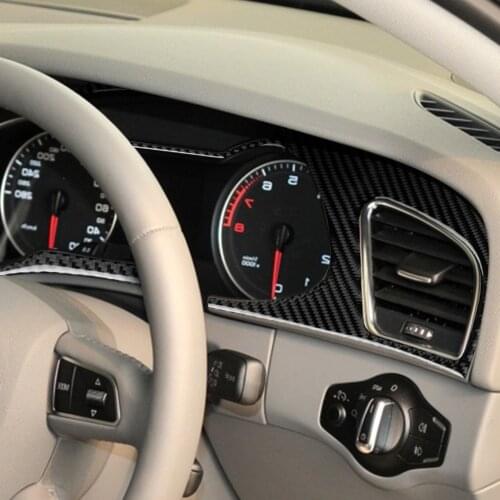 Carbon Fiber Large Gear Panel Frame Decorative Cover Trim Sticker for Audi 2009-2012 A4 A4L Interior Decoration Car Accessories