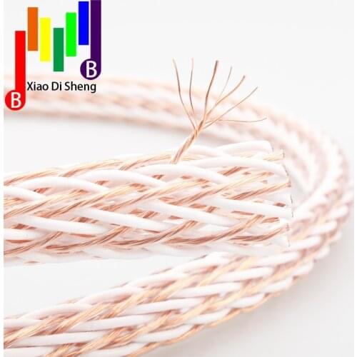 Silver color 12TC audiophile speaker line HIFI main audio line single crystal copper speaker line scattered line CD DVD