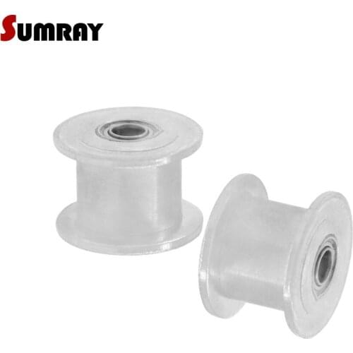SUMRAY MXL 25T Idler Timing Pulley Without Teeth 3/4/5/6mm Bore Passive Pulley Wheel With Bearing 7/11mm Thoothed Pulley 1PC/Lot