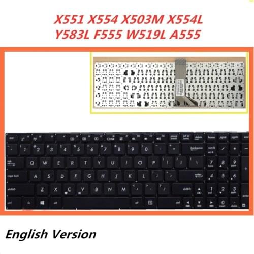 Laptop English Keyboard For Asus X551 X554 X503M X554L Y583L F555 W519L A555 K555l notebook Replacement layout Keyboard