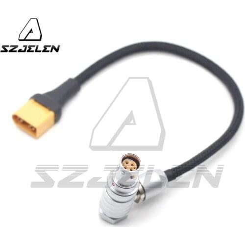 XT60 mele to Right Angle 6 Pin Female for Camera Red Scarlet & Epic