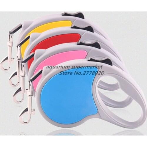 1 piece 3M 5M colorful retractable dog leash pet dog running leashes hands freely great hyena rope dog chain pet supplies