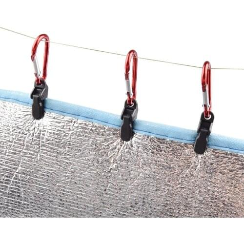 10/20pcs Outdoor Camping Tent Hooks Tent Clips Plastic Windproof Clamp Set Survival Grommet Buckle Awning Tarp Fixed Accessories